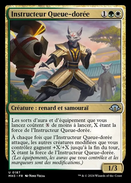 Instructeur Queue-dorée, carte Magic MH3 187 — extension Modern Horizons 3