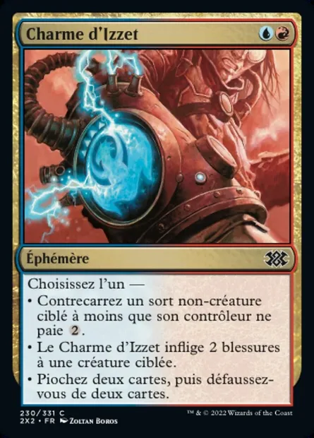 Charme d'Izzet, carte Magic 2X2 230 — extension Double Masters 2022
