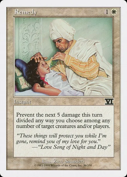 Remedy, Magic card 6ED 36 — Classic Sixth Edition set