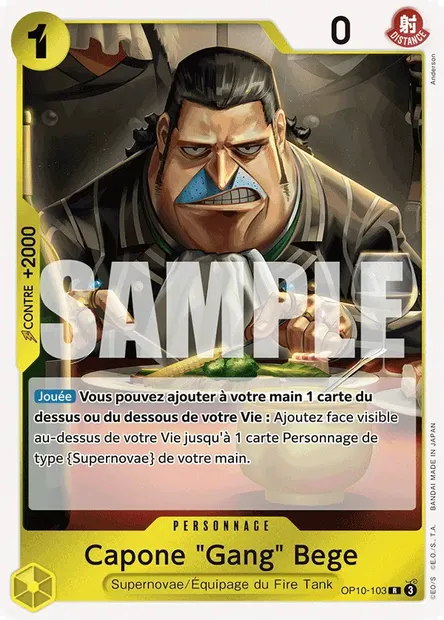 Capone "Gang" Bege, carte One Piece OP10-103 — extension SANG ROYAL