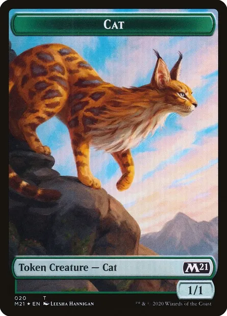 Cat, Magic card TM21 20 — Core Set 2021 Tokens set
