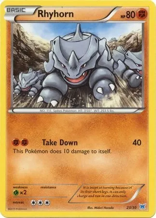 Rhinocorne, carte Pokémon TK8O 023 — extension XY Trainer Kit: Latios
