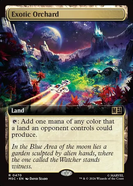 Exotic Orchard, Magic card MSC 470 — Marvel Super Heroes Commander set