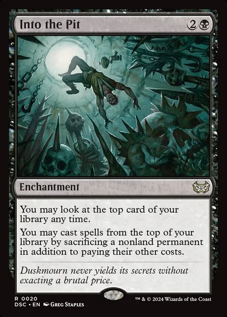 Into the Pit, Magic card DSC 20 — Duskmourn: House of Horror Commander set