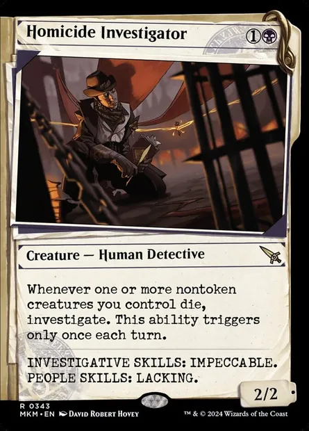 Homicide Investigator, Magic card MKM 343 — Murders at Karlov Manor set