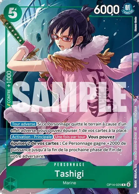 Tashigi, carte One Piece OP14-029 — extension LES SEPT DE LA MER D'AZUR