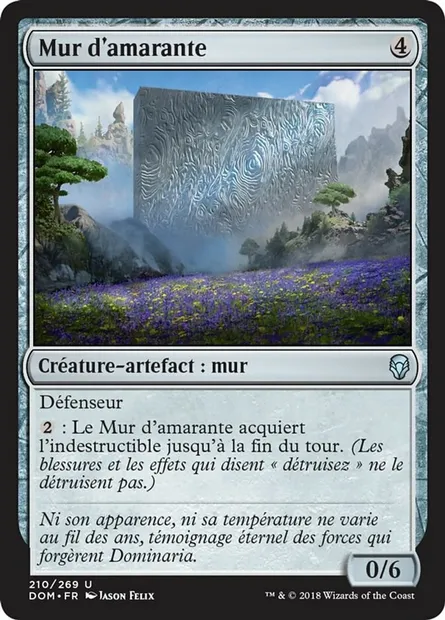 Mur d'amarante, carte Magic DOM 210 — extension Dominaria