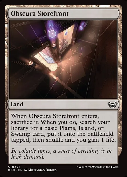 Obscura Storefront, Magic card DSC 291 — Duskmourn: House of Horror Commander set