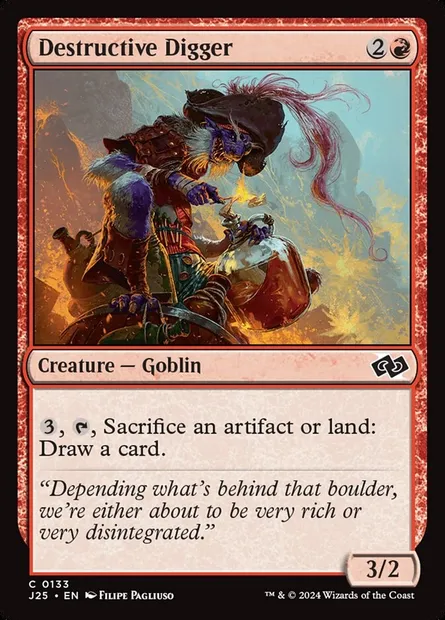 Destructive Digger, Magic card J25 133 — Foundations Jumpstart set