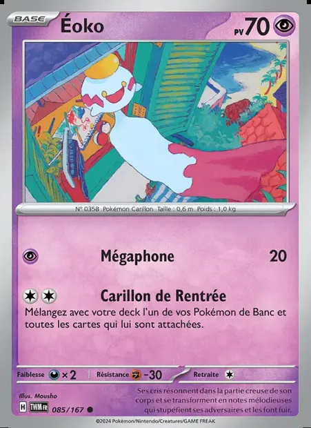 Éoko, carte Pokémon TWM 085 — extension Mascarade Crépusculaire