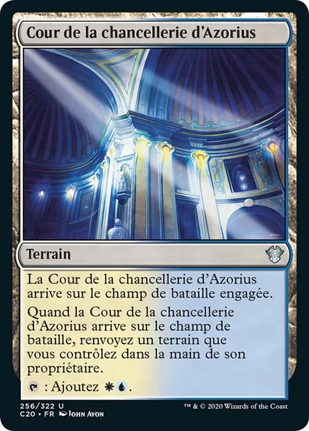 Cour de la chancellerie d'Azorius, carte Magic C20 256 — extension Commander 2020