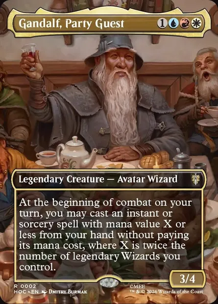 Gandalf, Party Guest, Magic card HOC 2 — The Hobbit Eternal set