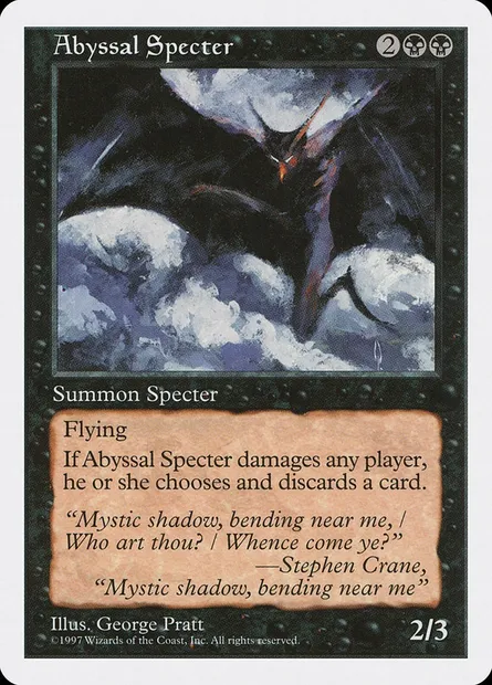 Abyssal Specter, Magic card 5ED 139 — Fifth Edition set