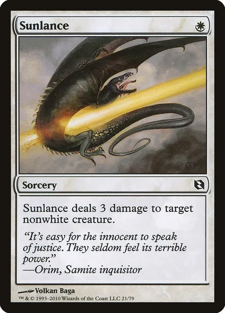 Sunlance, Magic card DDF 21 — Duel Decks: Elspeth vs. Tezzeret set