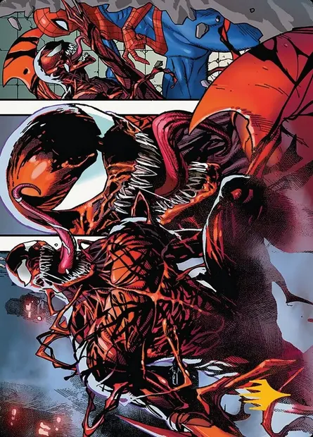 Carnage, Crimson Chaos // Carnage, Crimson Chaos, carte Magic ASPM 47 — extension Marvel's Spider-Man Art Series