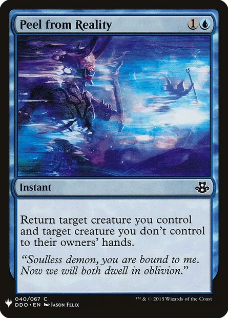 Épluchage de réalité, carte Magic PLST DDO-40 — extension The List