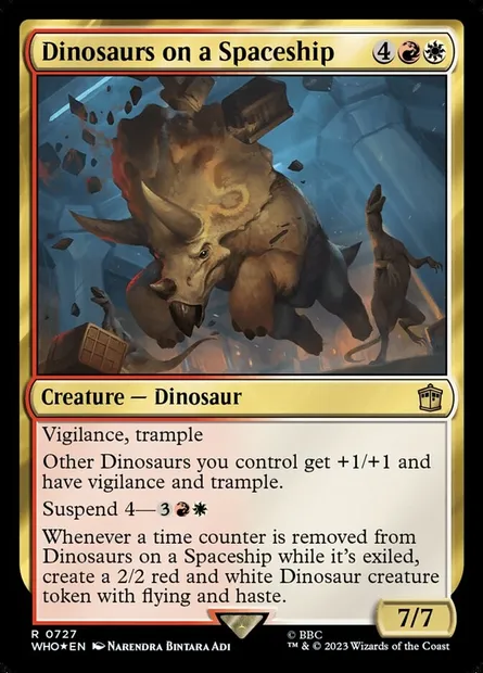Dinosaurs on a Spaceship, Magic card WHO 727 — Doctor Who set