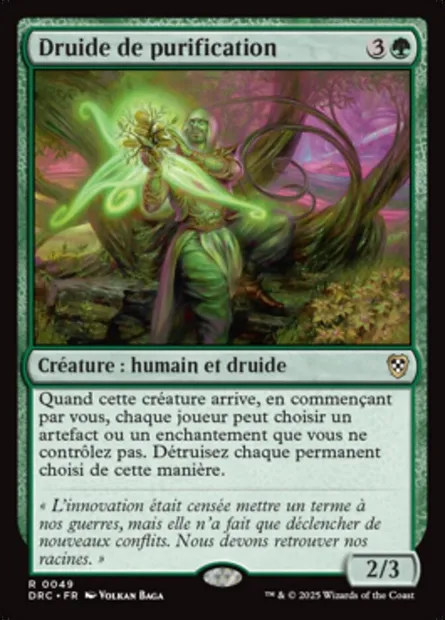 Druide de purification, carte Magic DRC 49 — extension Aetherdrift Commander