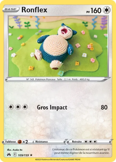 Ronflex, carte Pokémon CRZ 109 — extension Zénith Suprême