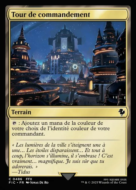 Tour de commandement, carte Magic FIC 486 — extension Final Fantasy Commander
