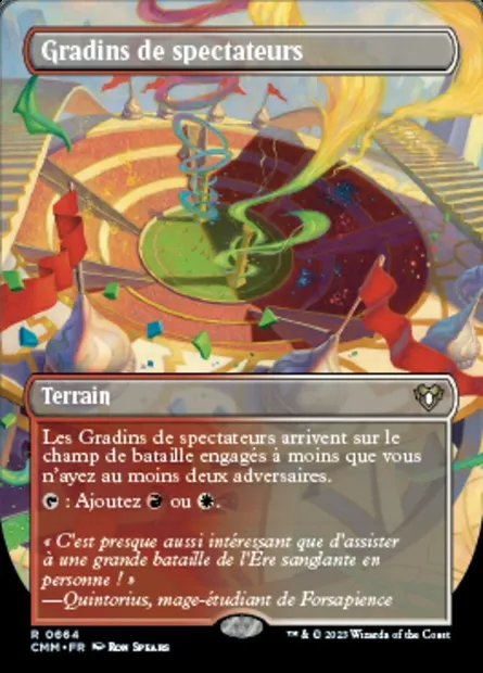 Gradins de spectateurs, carte Magic CMM 664 — extension Commander Masters