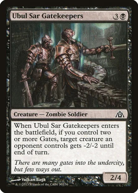 Ubul Sar Gatekeepers, Magic card DGM 30 — Dragon's Maze set