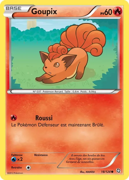 Goupix, carte Pokémon DRX 18 — extension Dragons Éxaltés