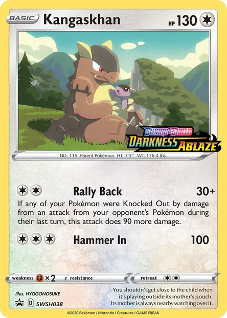 Kangaskhan, Pokémon card SWSH 038 — SWSH Black Star Promos set
