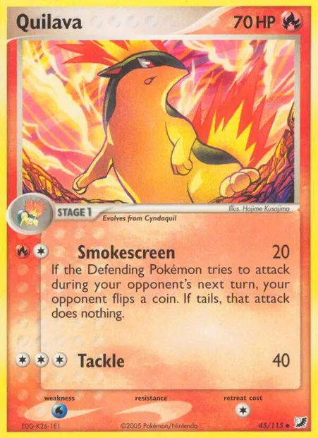 Quilava, Pokémon card UF 45 — Unseen Forces set