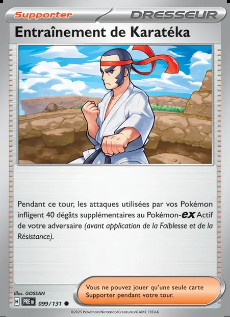 Entraînement de Karatéka, carte Pokémon PRE 099 — extension Évolutions Prismatiques