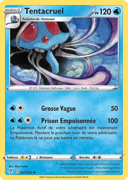 Tentacruel, carte Pokémon EVS 27 — extension Évolution Céleste