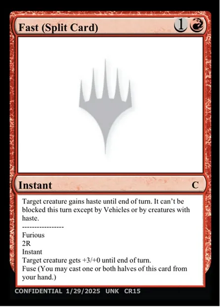 Fast // Furious, carte Magic UNK CR15a — extension Unknown Event