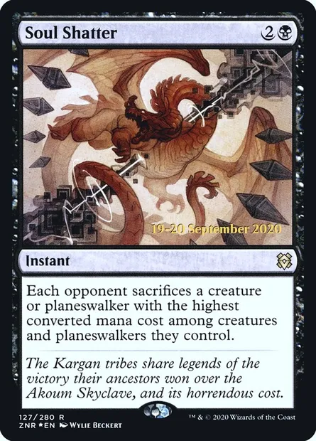 Soul Shatter, Magic card PZNR 127s — Zendikar Rising Promos set