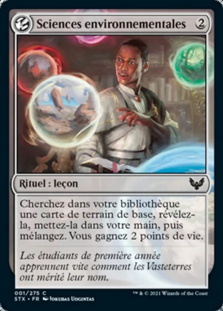 Sciences environnementales, carte Magic STX 1 — extension Strixhaven: l'Académie des Mages