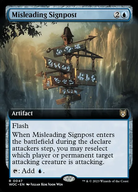 Misleading Signpost, Magic card WOC 47 — Wilds of Eldraine Commander set