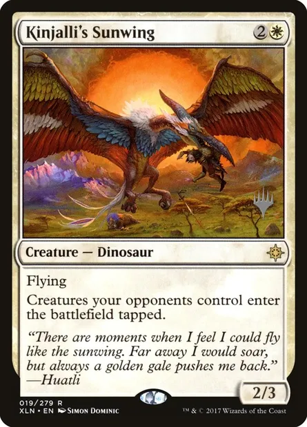 Kinjalli's Sunwing, Magic card PXLN 19p — Ixalan Promos set
