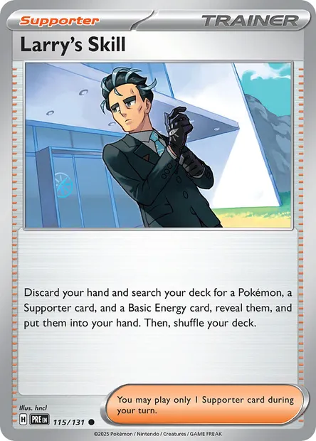 Larry's Skill, Pokémon card PRE 115 — Prismatic Evolutions set