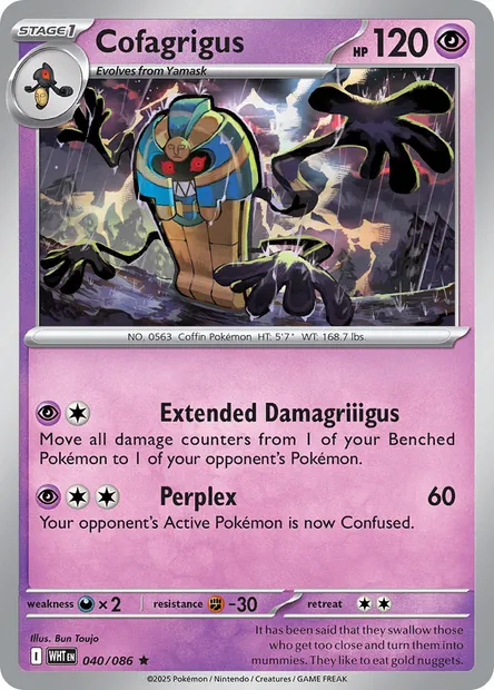 Cofagrigus, Pokémon card WHT 040 — White Flare set