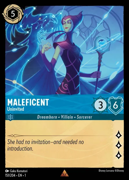 Maleficent - Uninvited, Disney Lorcana card CH1-151 — The First Chapter set
