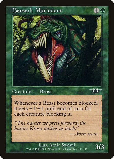 Berserk Murlodont, Magic card LGN 117 — Legions set