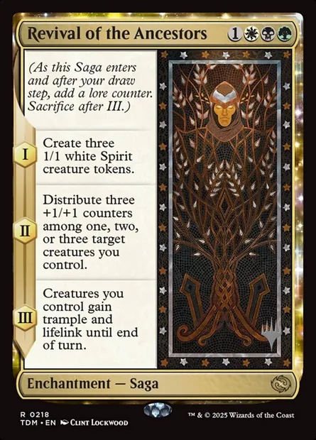 Revival of the Ancestors, Magic card PTDM 218p — Tarkir: Dragonstorm Promos set