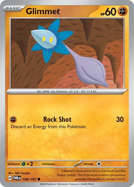 Glimmet, Pokémon card TWM 108 — Twilight Masquerade set