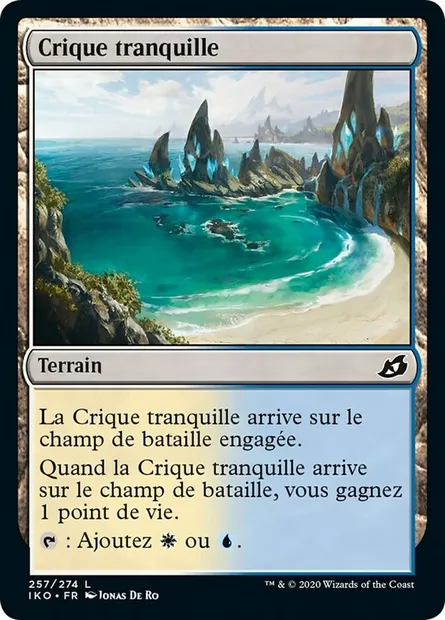 Crique tranquille, carte Magic IKO 257 — extension Ikoria: Lair of Behemoths