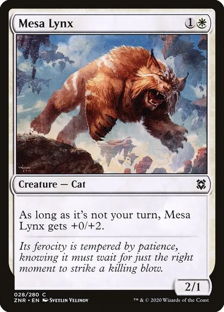 Mesa Lynx, Magic card ZNR 28 — Zendikar Rising set