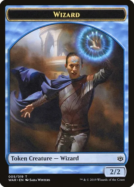 Wizard, carte Magic TWAR 5 — extension War of the Spark Tokens