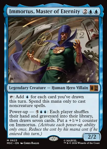 Immortus, Master of Eternity, Magic card MSC 623 — Marvel Super Heroes Commander set