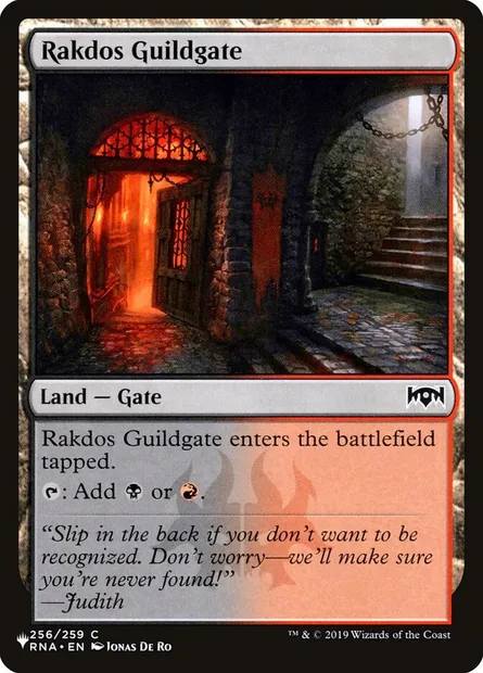 Porte de la guilde de Rakdos, carte Magic PLST RNA-256 — extension The List