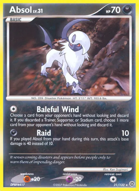Absol, Pokémon card SW 21 — Secret Wonders set