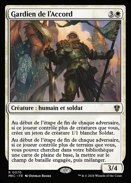 Gardien de l'Accord, carte Magic MKC 70 — extension Murders at Karlov Manor Commander