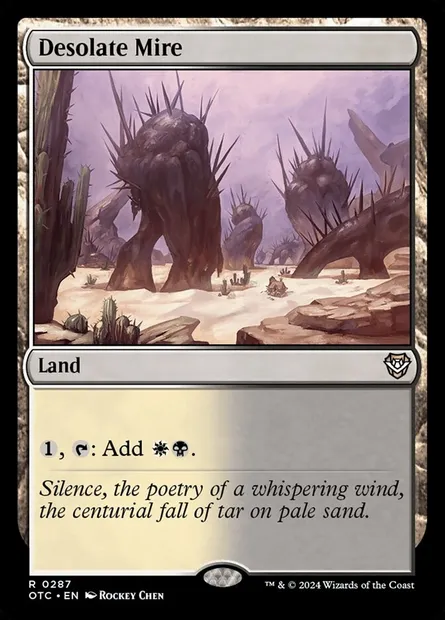Desolate Mire, Magic card OTC 287 — Outlaws of Thunder Junction Commander set